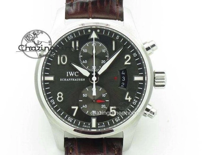 MIROTIME 0129 Elegant Portugieser Perpetual Calendar IW503302 RG V9F 1:1 Best Edition Gray Dial on Black Leather Strap A 7096